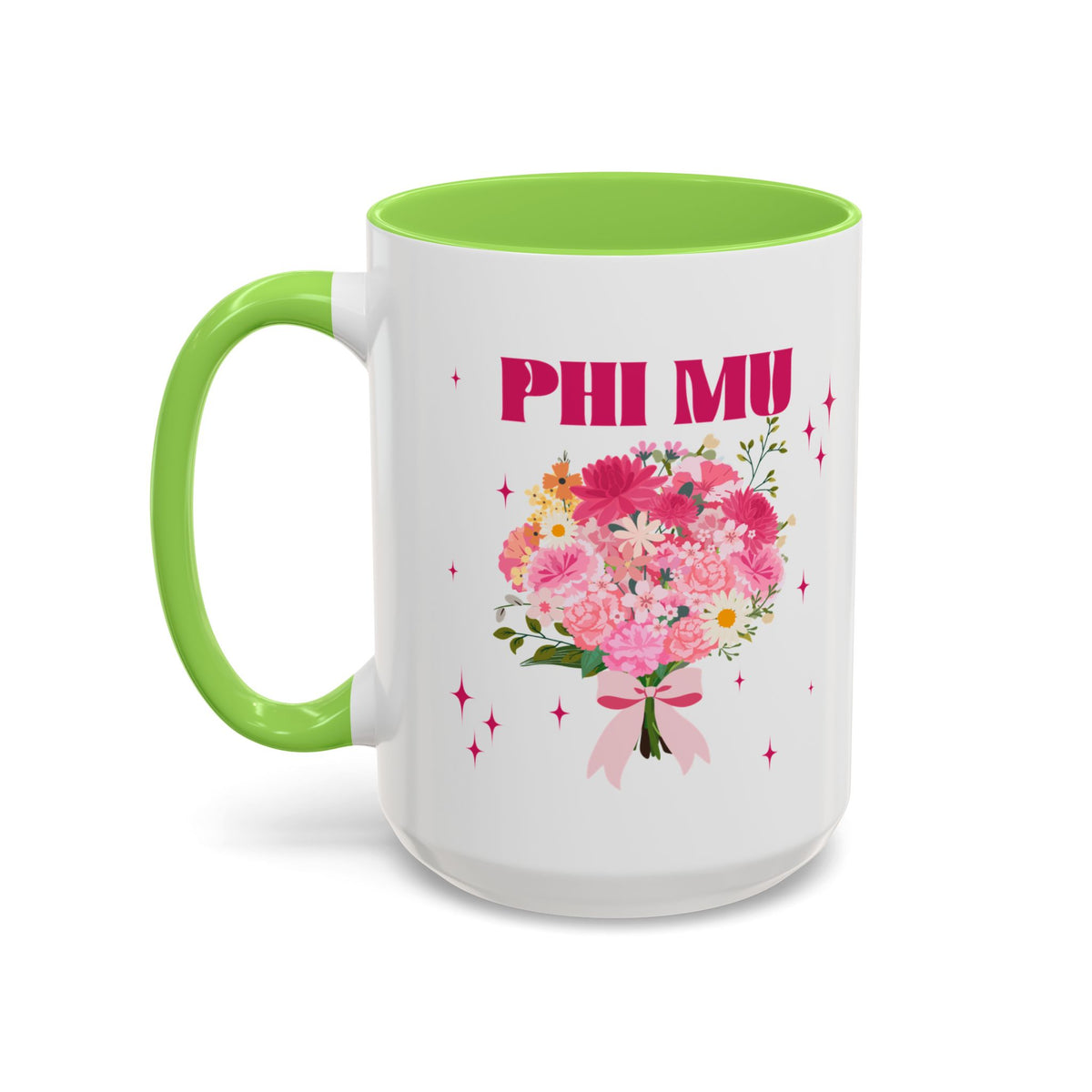 Phi Mu Bouquet Personalized Mug