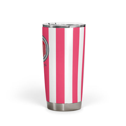 Alpha Omicron Pi Personalized Striped Tumbler - Ivy Society