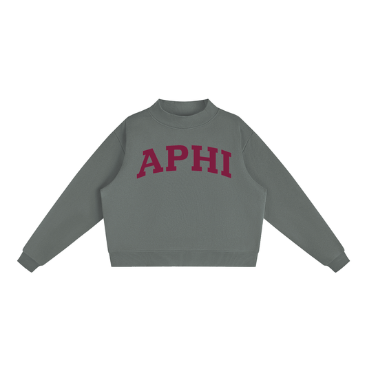 Alpha Phi Bordeaux Mock Neck Sweatshirt