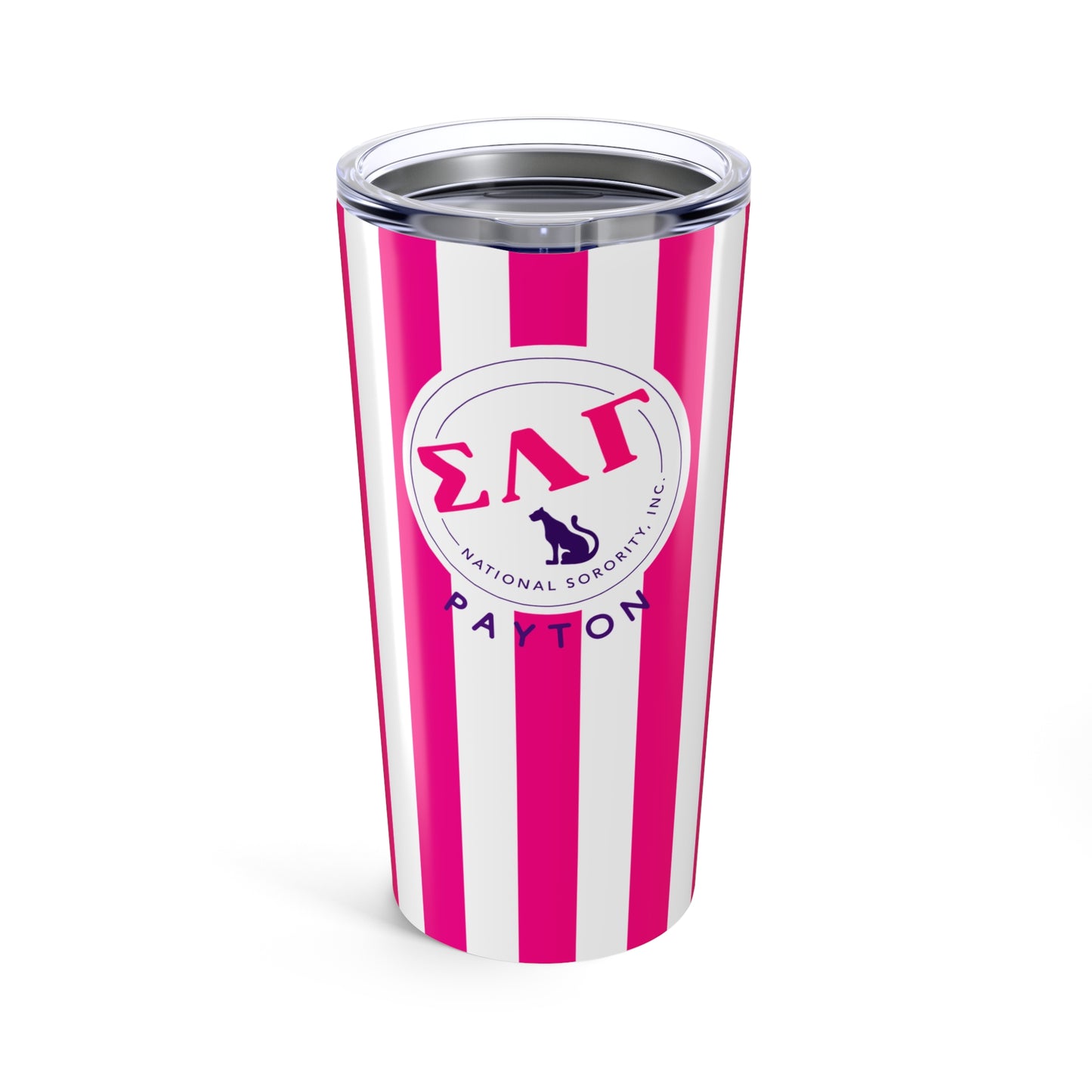 Sigma Lambda Gamma Personalized Stripe Tumbler - Ivy Society
