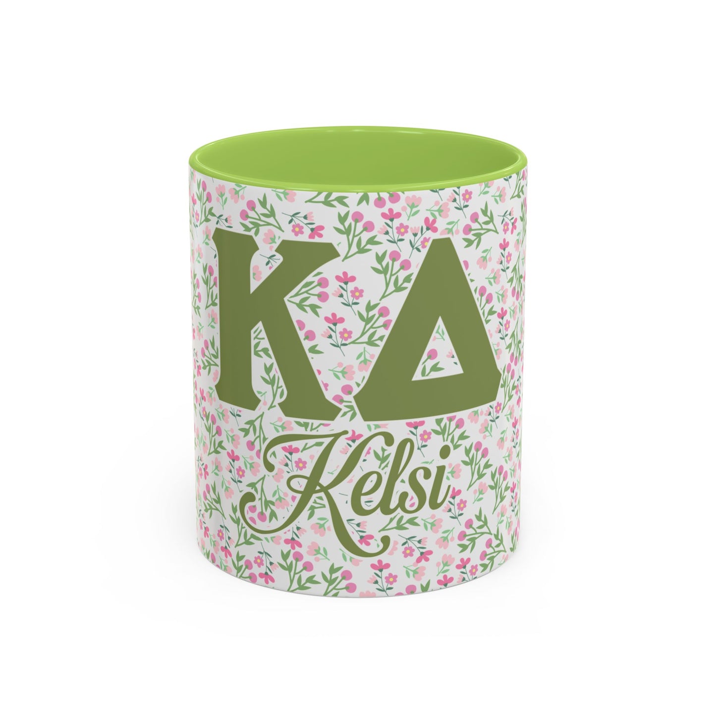 Kappa Delta Flower Personalized Mug