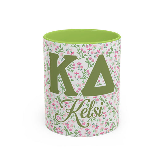Kappa Delta Flower Personalized Mug