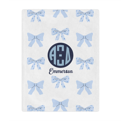Alpha Xi Delta Personalized Bow Blanket - Ivy Society