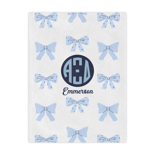 Alpha Xi Delta Personalized Bow Blanket - Ivy Society