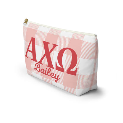 Alpha Chi Omega Personalized Makeup Bag
