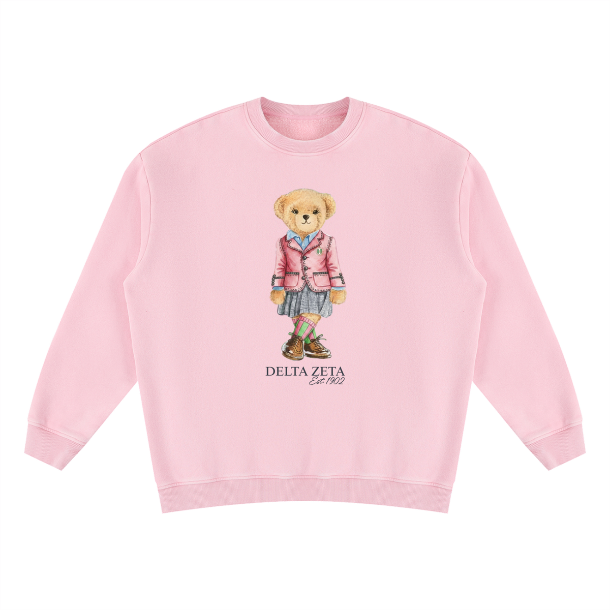 Delta Zeta Sorority Bear Vintage Wash Sweatshirt