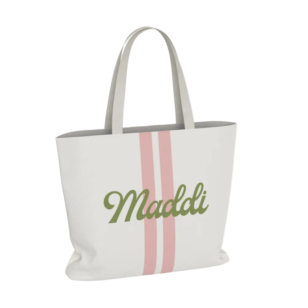 Kappa Delta Personalized Stripe Tote Bag