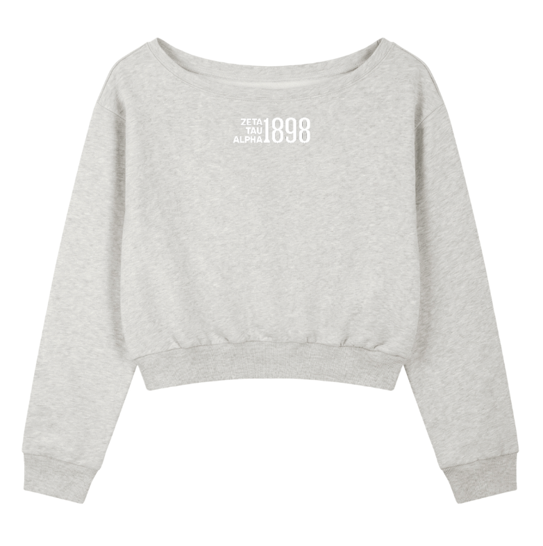 Zeta Tau Alpha 1898 Off The Shoulder Sweatshirt