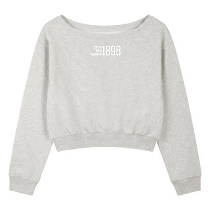 Zeta Tau Alpha 1898 Off The Shoulder Sweatshirt