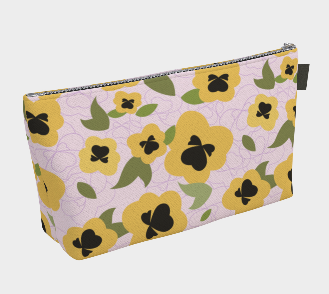 Kappa Alpha Theta Personalized Floral Makeup Bag