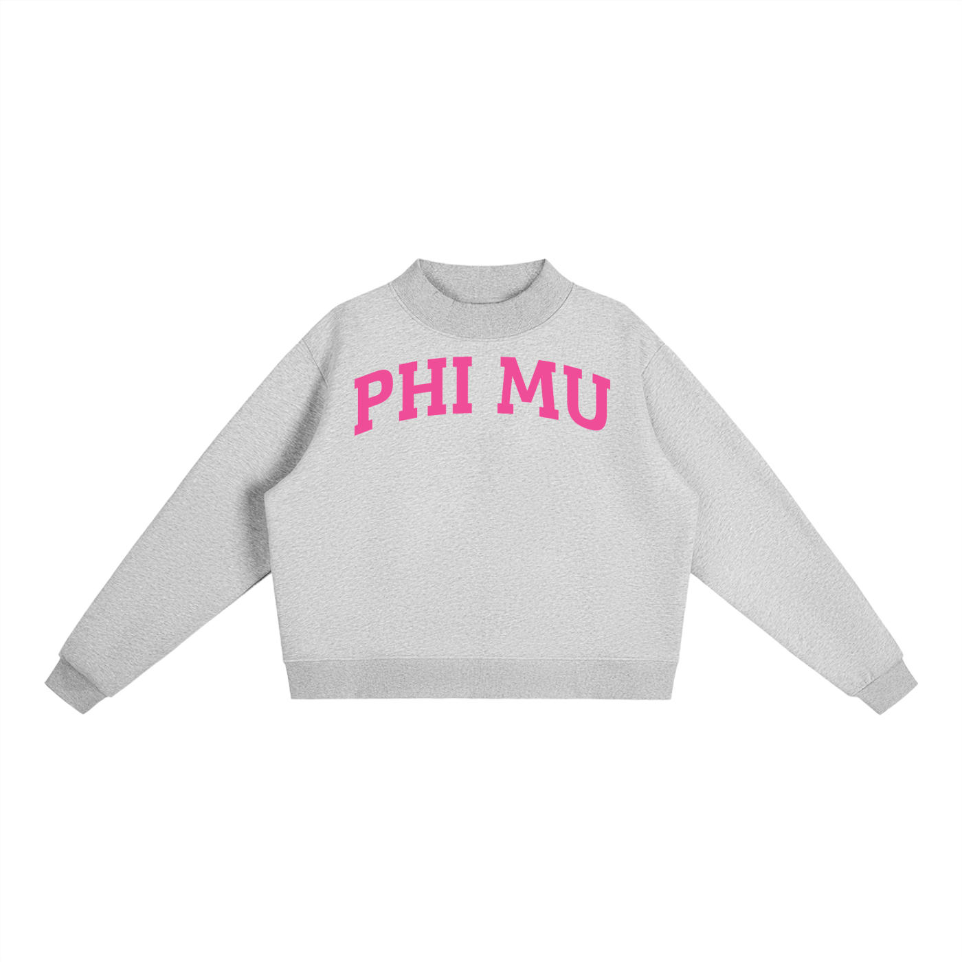 Pink Phi Mu Mock Neck Sweatshirt - Ivy Society
