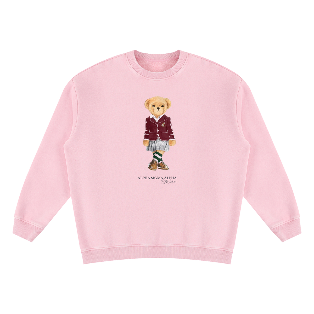 Alpha Sigma Alpha Sorority Bear Vintage Wash Sweatshirt