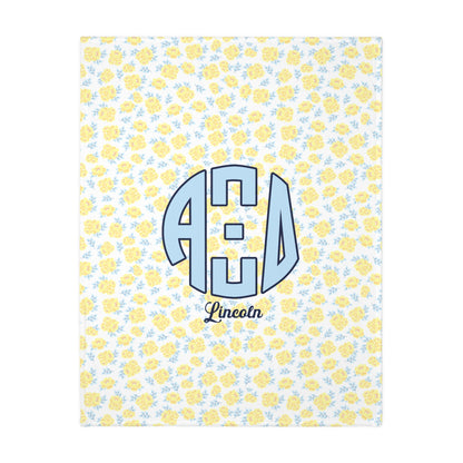 Alpha Xi Delta Double Sided Personalized Fleece Blanket - Ivy Society