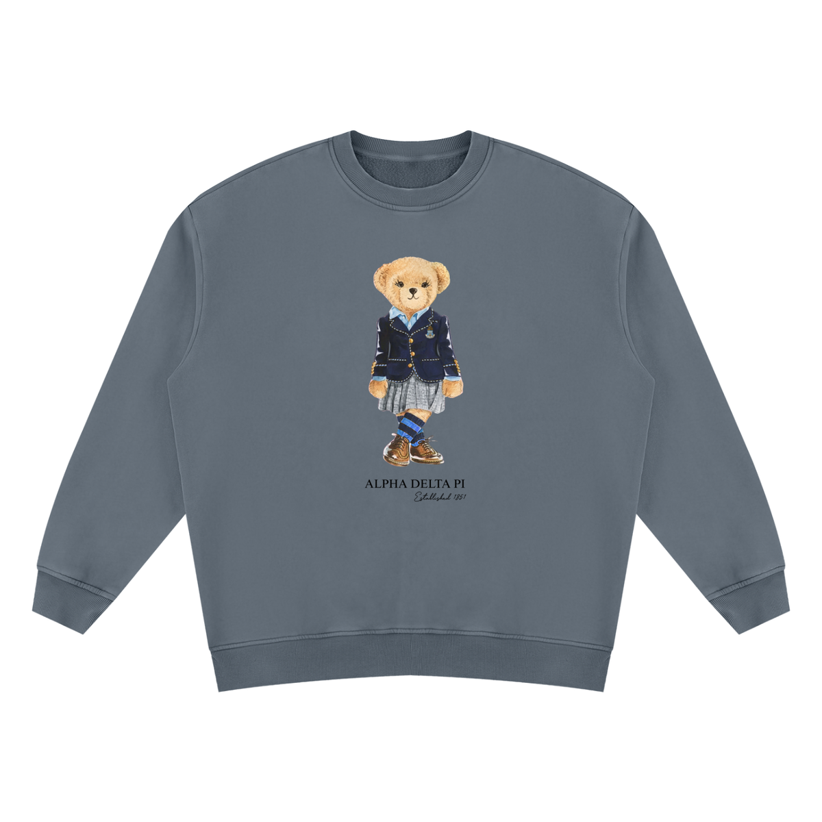 Alpha Delta Pi Sorority Bear Vintage Wash Sweatshirt