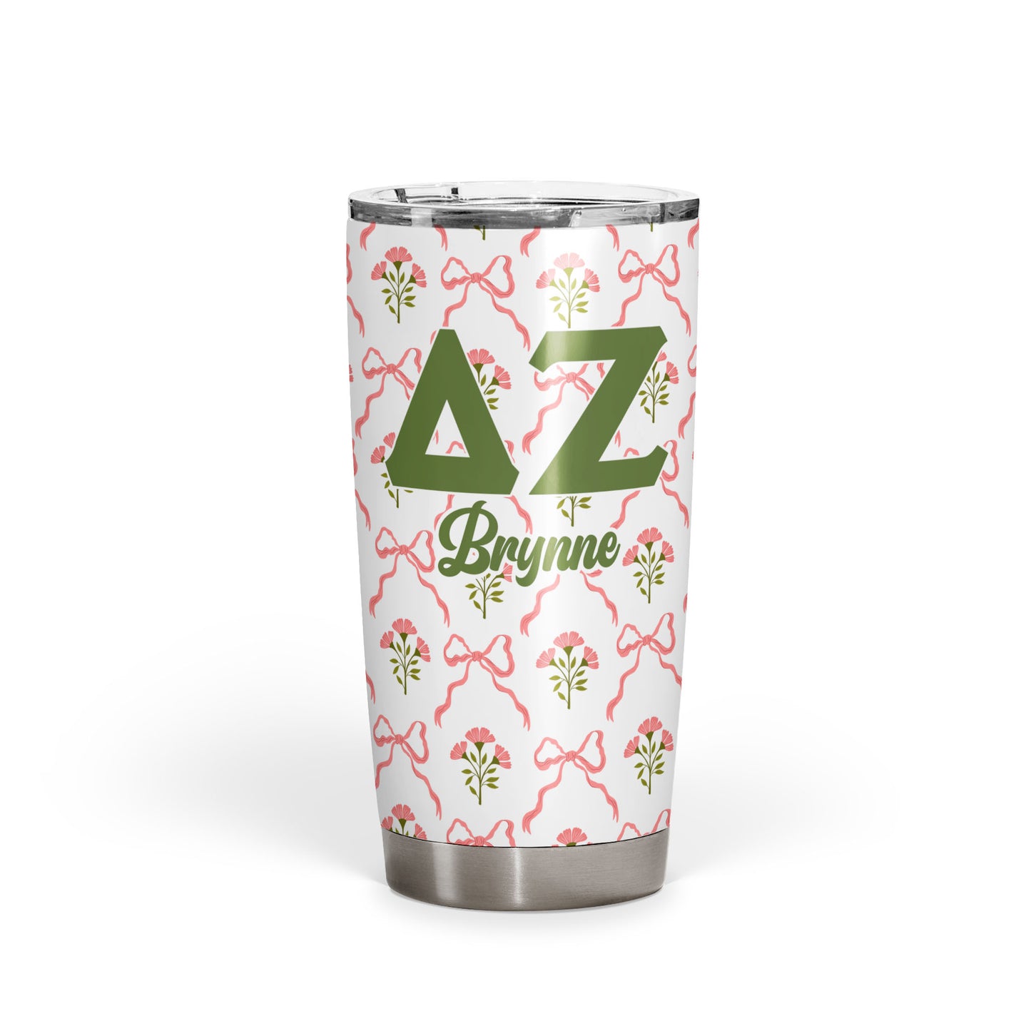 Delta Zeta Personalized Flower Tumbler - Ivy Society