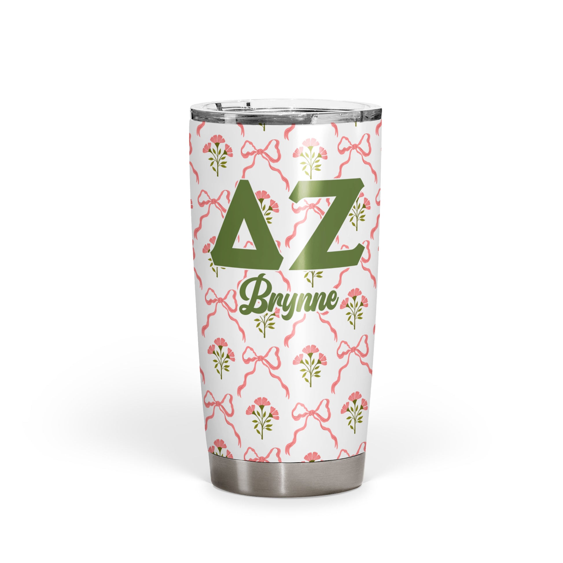 Delta Zeta Personalized Flower Tumbler - Ivy Society