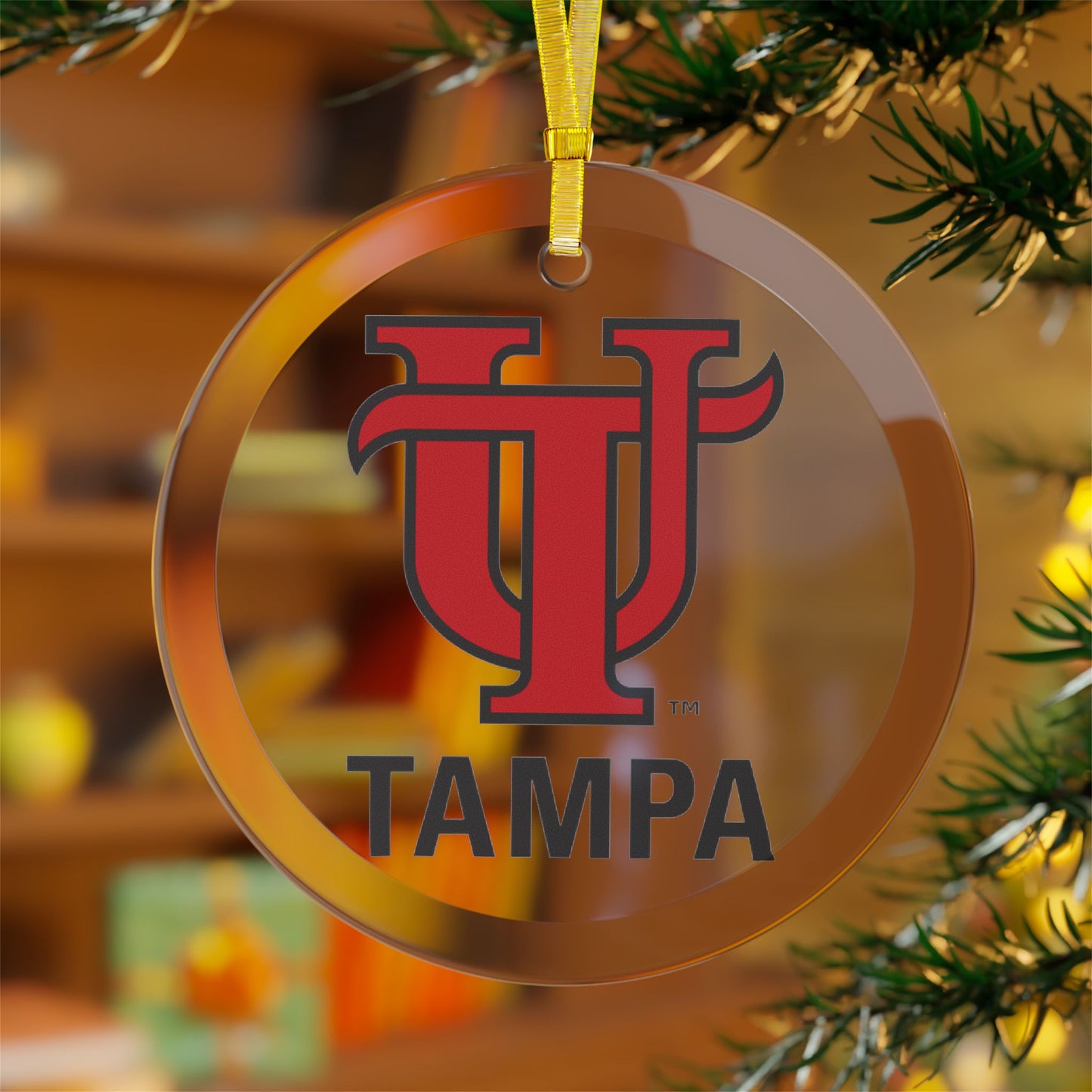 University of Tampa Glass Ornament - Ivy Society
