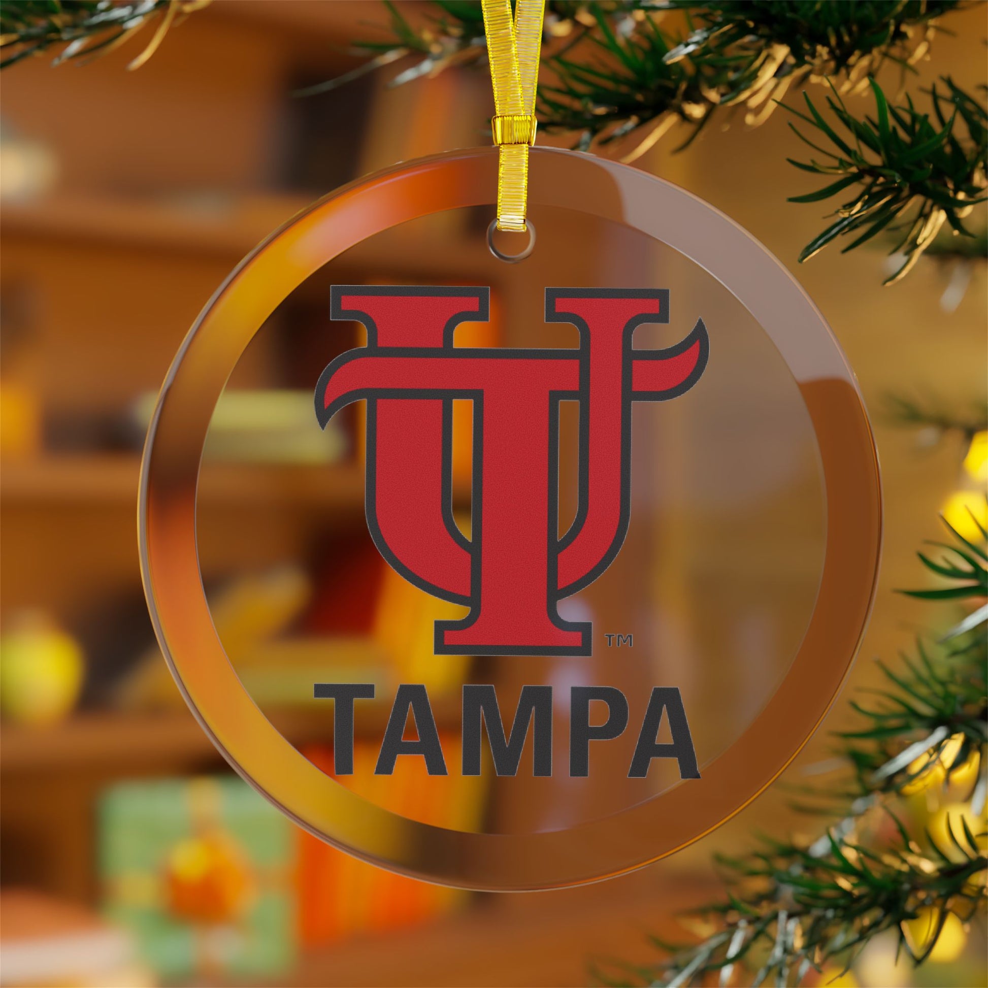 University of Tampa Glass Ornament - Ivy Society