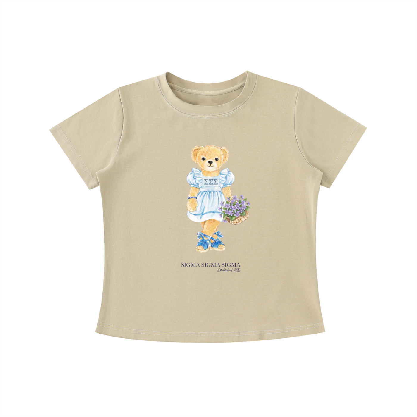 Tri Sigma Flower Bear T Shirt