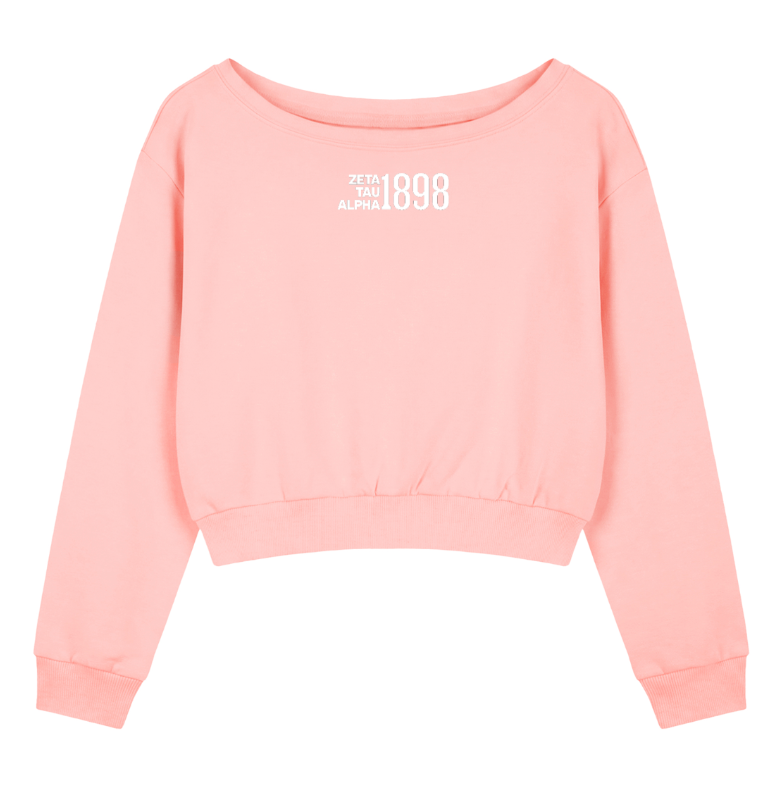 Zeta Tau Alpha 1898 Off The Shoulder Sweatshirt