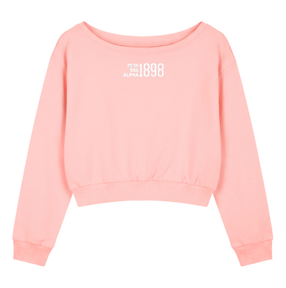 Zeta Tau Alpha 1898 Off The Shoulder Sweatshirt