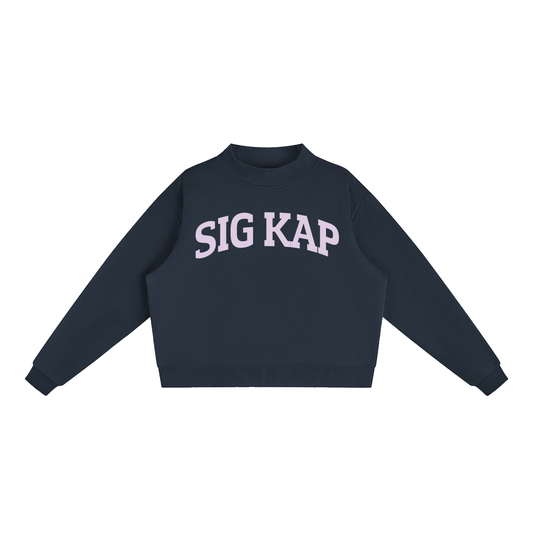 Sigma Kappa Purple Mock Neck Sweatshirt