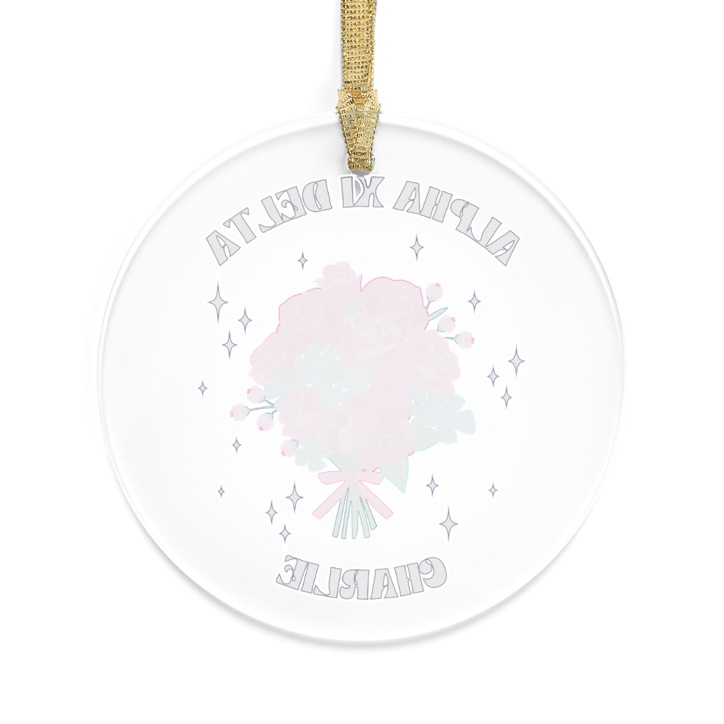 Alpha Xi Delta Bouquet Personalized Acrylic Ornament