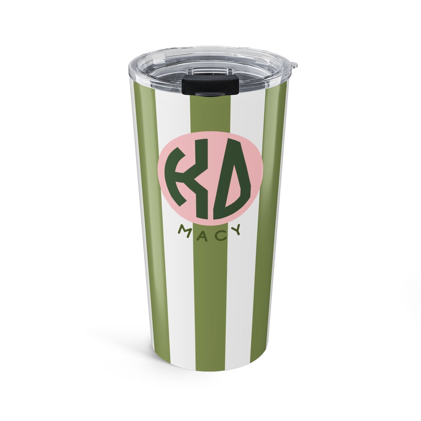 Kappa Delta Personalized Stripe Tumbler - Ivy Society