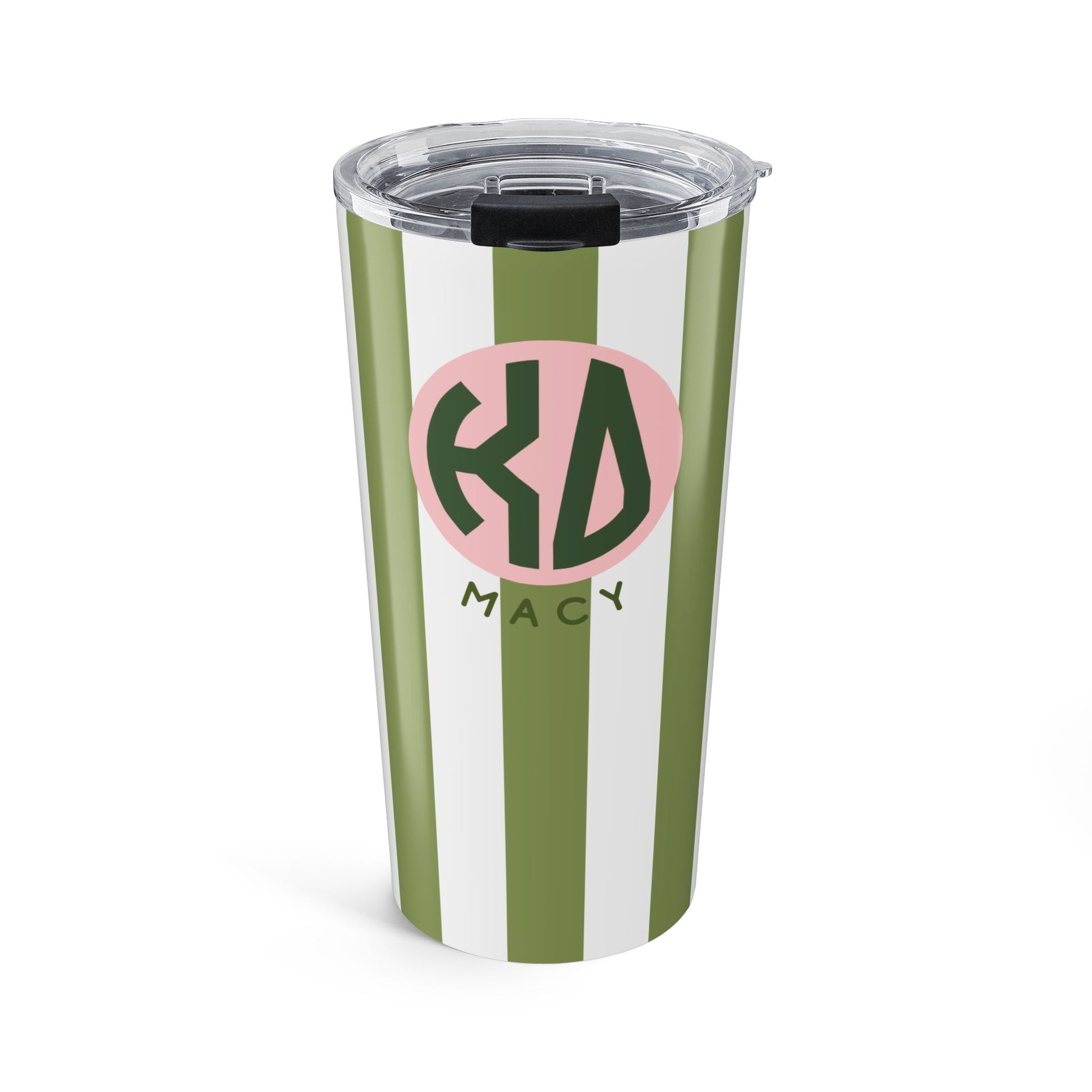 Kappa Delta Personalized Stripe Tumbler - Ivy Society