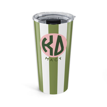 Kappa Delta Personalized Stripe Tumbler - Ivy Society