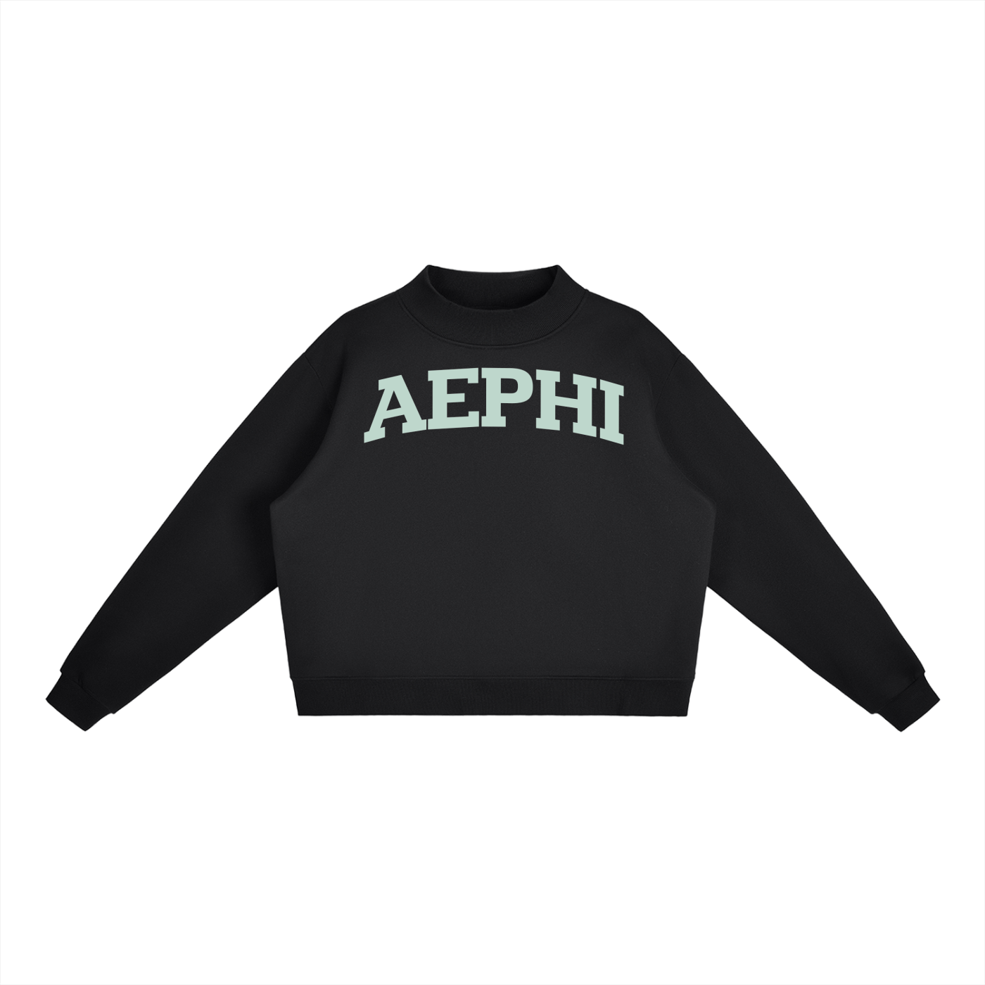 Green Alpha Epsilon Phi Mock Neck Sweatshirt