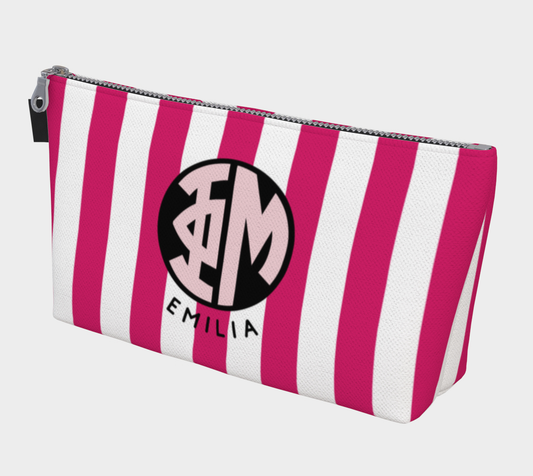 Phi Mu Monogram Personalized Makeup Bag