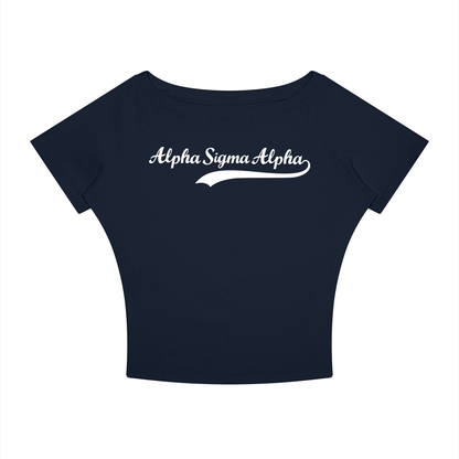 Alpha Sigma Alpha Off the Shoulder Tee