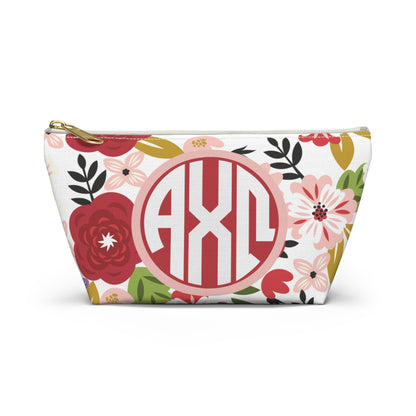 Alpha Chi Omega Floral Makeup Bag