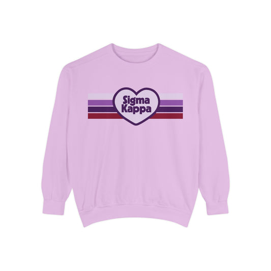 Sigma Kappa Retro Heart Sweatshirt - Ivy Society