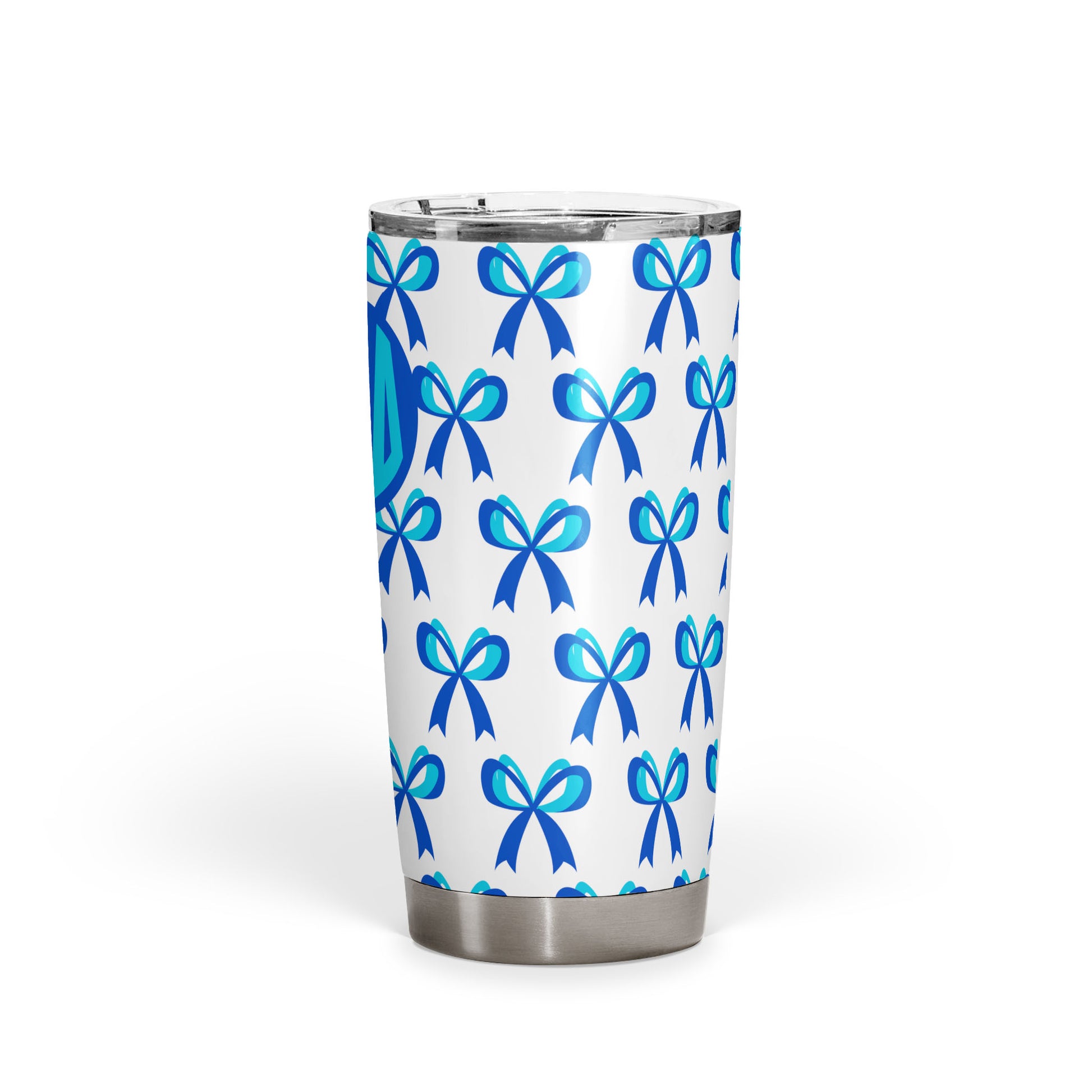 Tri Delta Monogram Bow Tumbler - Ivy Society
