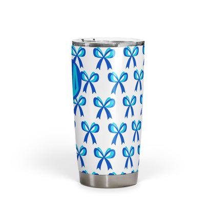 Tri Delta Monogram Bow Tumbler - Ivy Society