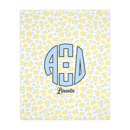 Alpha Xi Delta Double Sided Personalized Fleece Blanket - Ivy Society