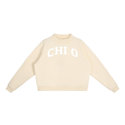 Chi Omega Mock Neck Sweatshirt - Ivy Society