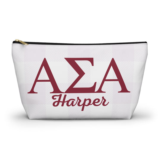 Alpha Sigma Alpha Personalized Makeup Bag