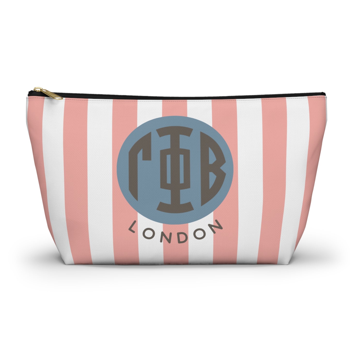 Gamma Phi Beta Personalized Stripe Makeup Bag - Ivy Society