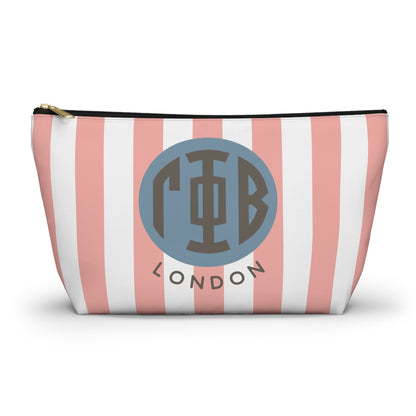 Gamma Phi Beta Personalized Stripe Makeup Bag - Ivy Society