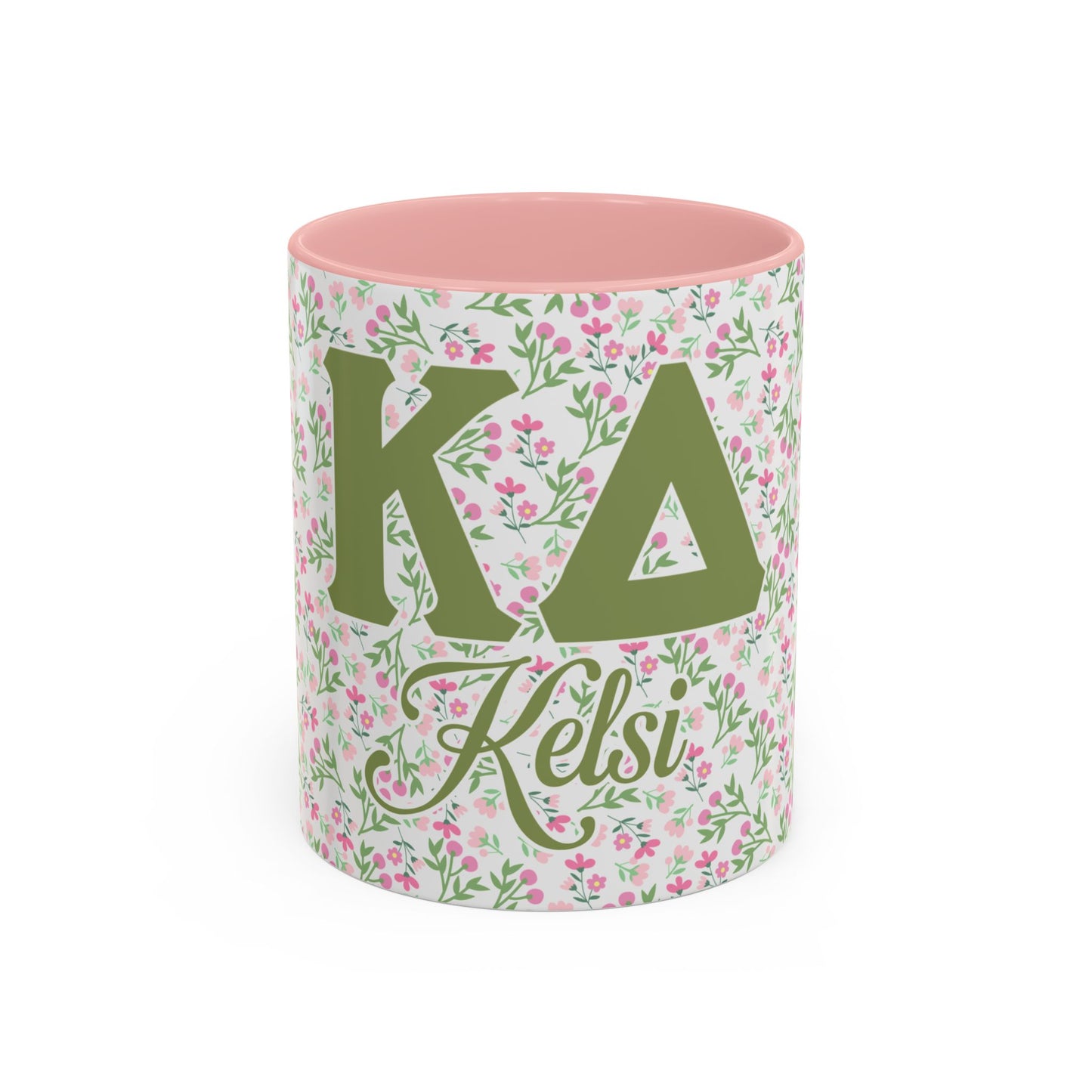 Kappa Delta Flower Personalized Mug