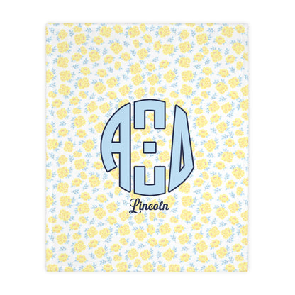 Alpha Xi Delta Double Sided Personalized Fleece Blanket - Ivy Society