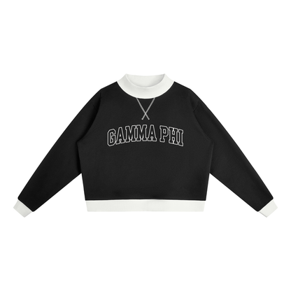 Gamma Phi Beta Two Tone Mock Neck Sweatshirt