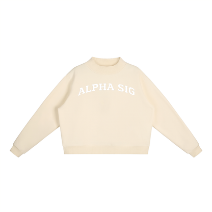 Alpha Sigma Alpha Mock Neck Sweatshirt