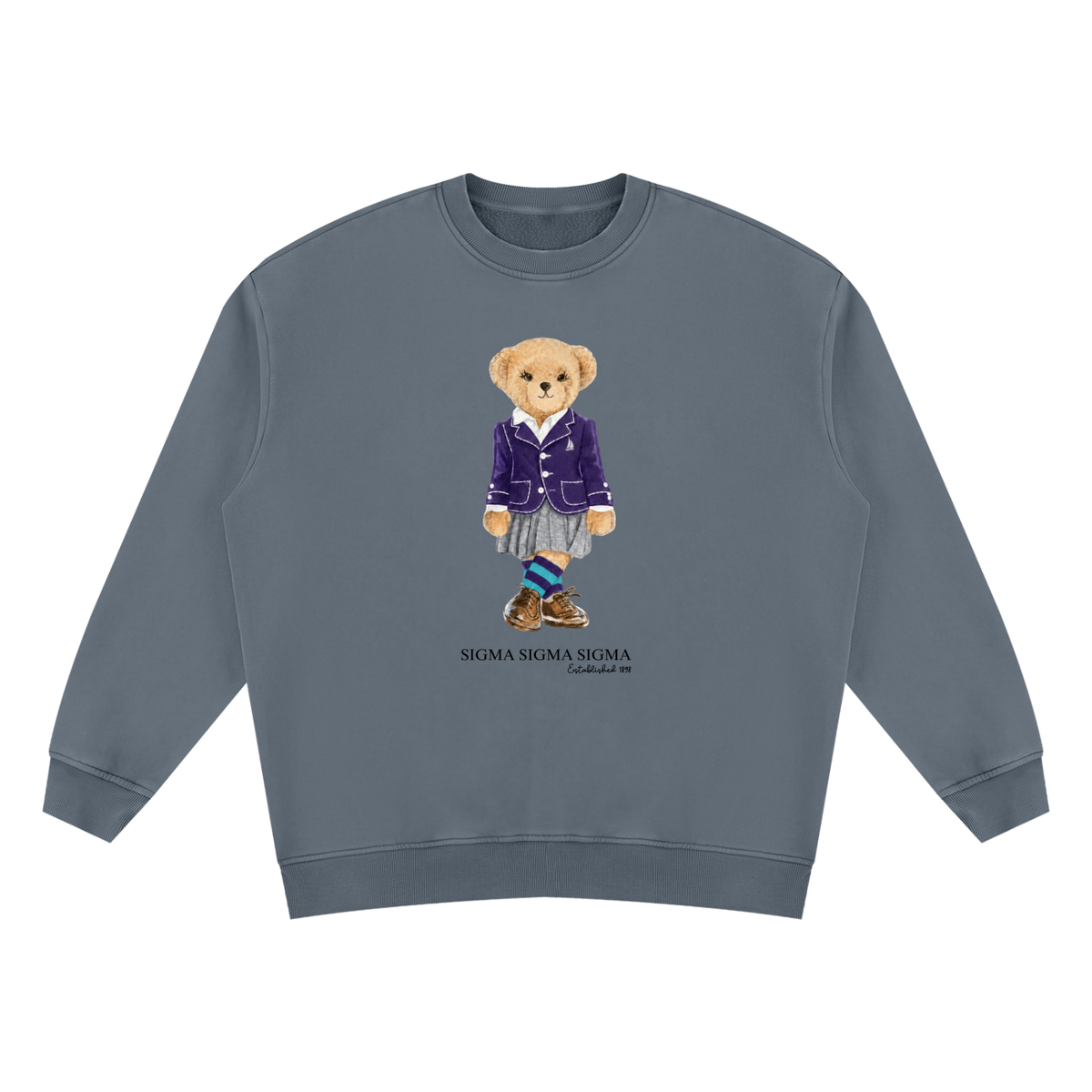 Tri Sigma Sorority Bear Vintage Wash Sweatshirt