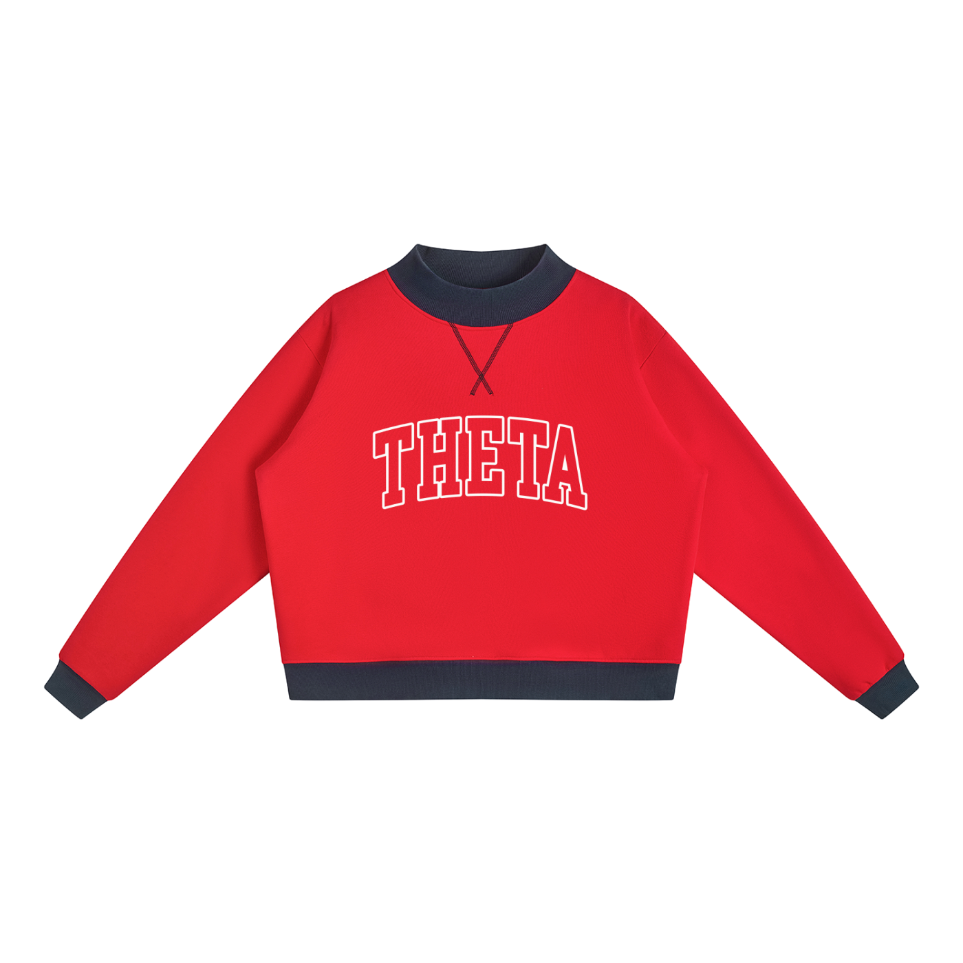 Kappa Alpha Theta Two Tone Mock Neck Sweatshirt