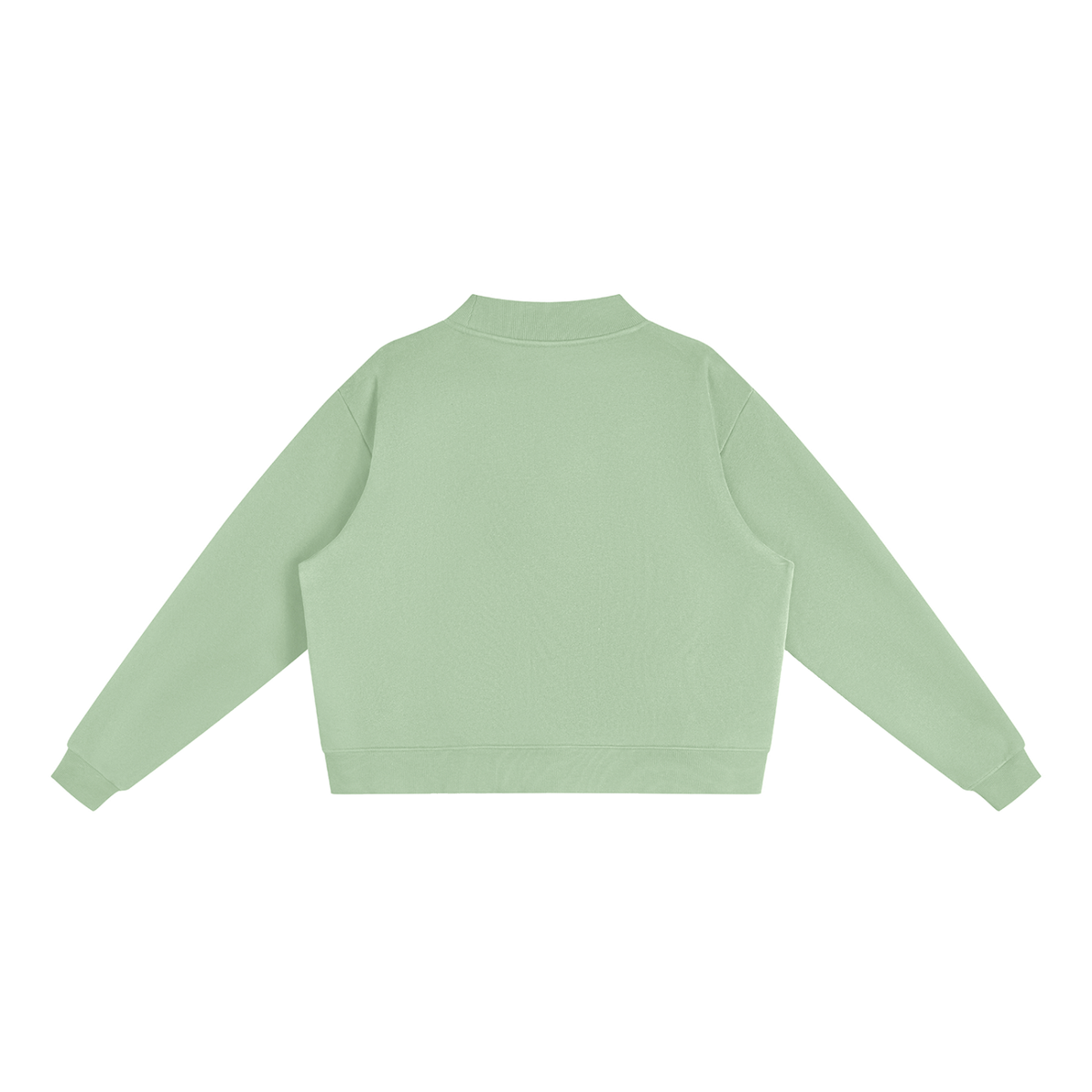 Essential Fleece Mock-Neck Crew Sweatshirt