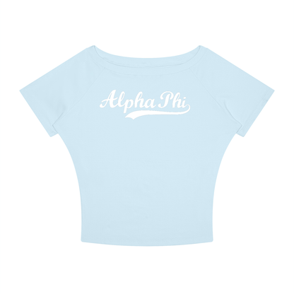 Alpha Phi Off the Shoulder Tee